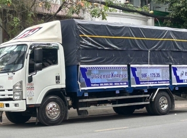 Cho thuê xe tải có bàn nâng hạ 